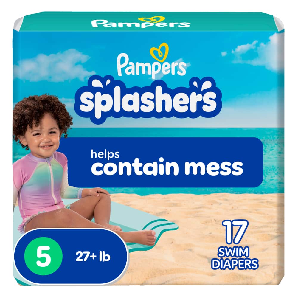 Pampers SPLASH S5 JUMBO 1.5X 6/17 17 ct product package