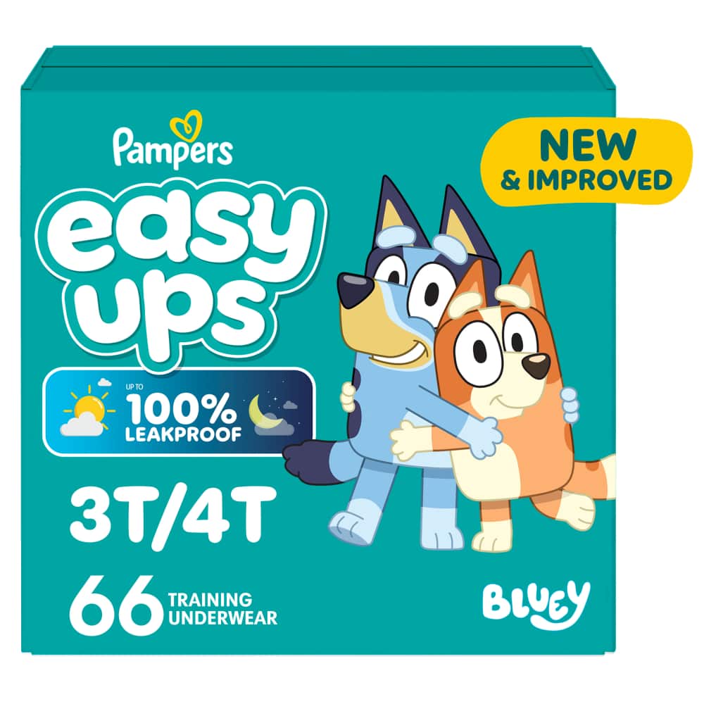 Pampers EASYUP 3T4T SUPER BLUEY 1/66 66 ct product package