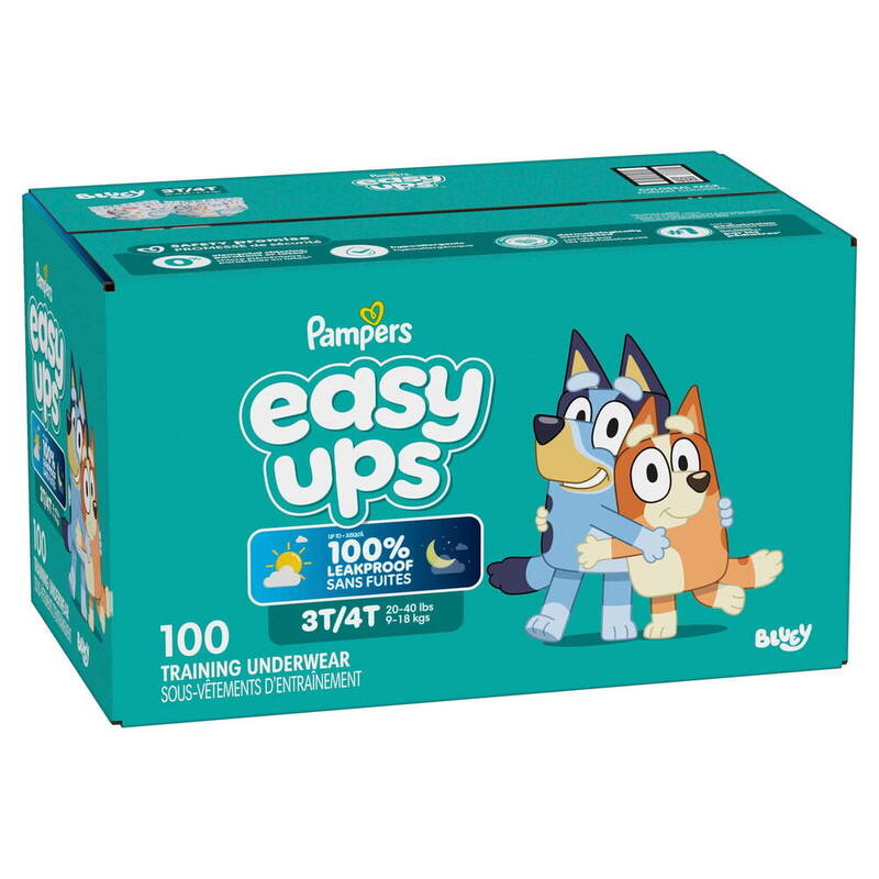 Pampers EASYUP 3T4T COLOSSAL BLUEY 1/100 100 ct product package