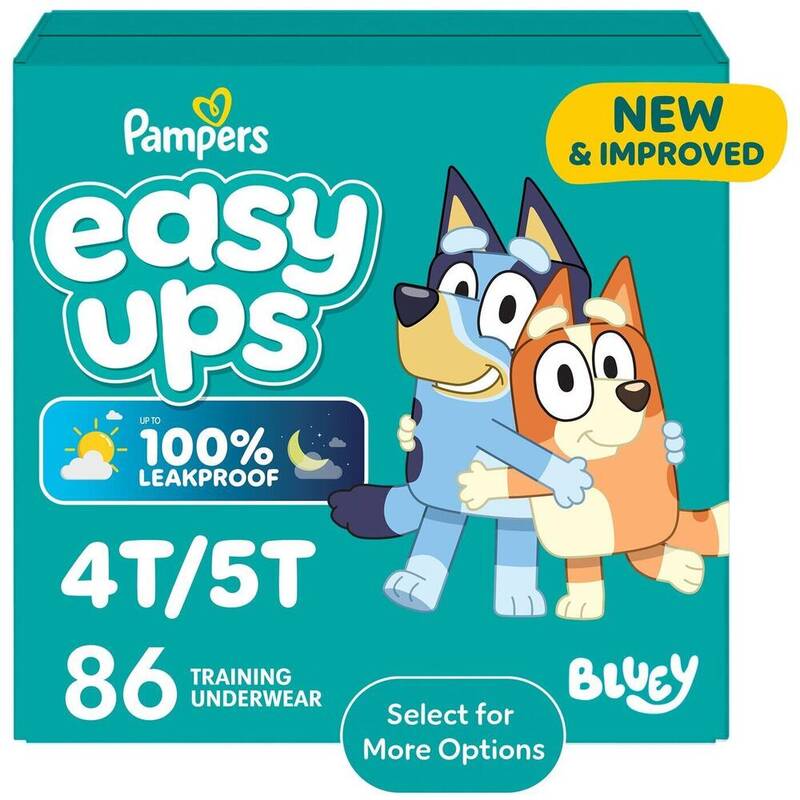 Pampers EASYUP 4T5T COLOSSAL BLUEY 1/86 86 ct product package