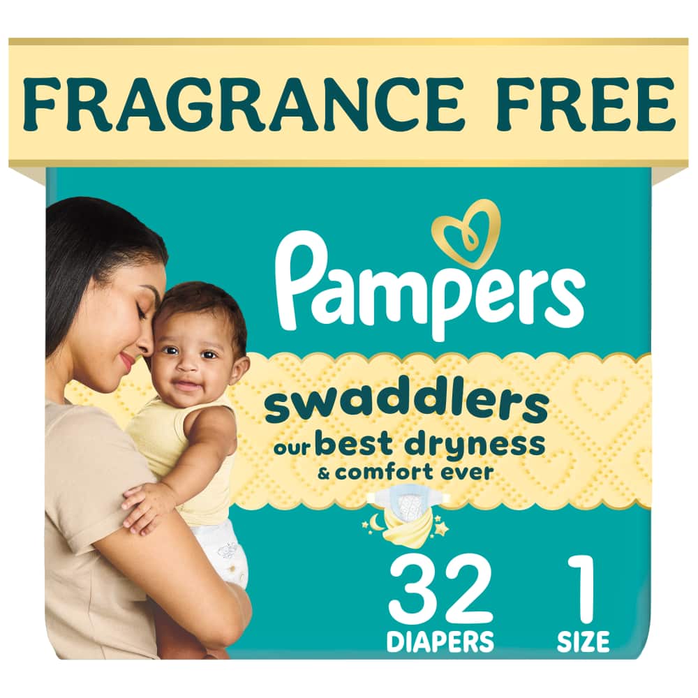 Pampers SWAD S1 JUMBO 4/32 32 ct product package