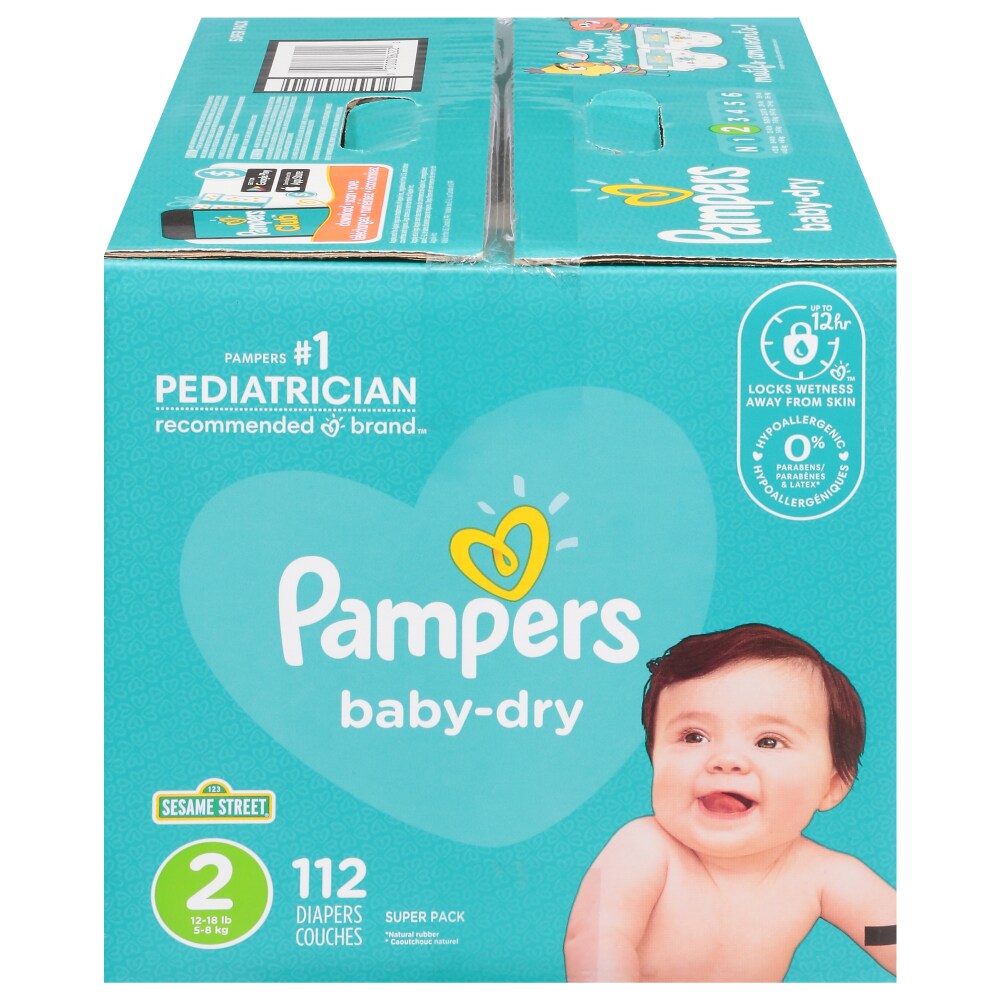 Pampers BDRY S2 SUPER 1/112 112 ct product package