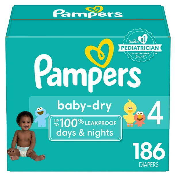 Pampers BDRY S4 OMS 1/186 186 ct product package