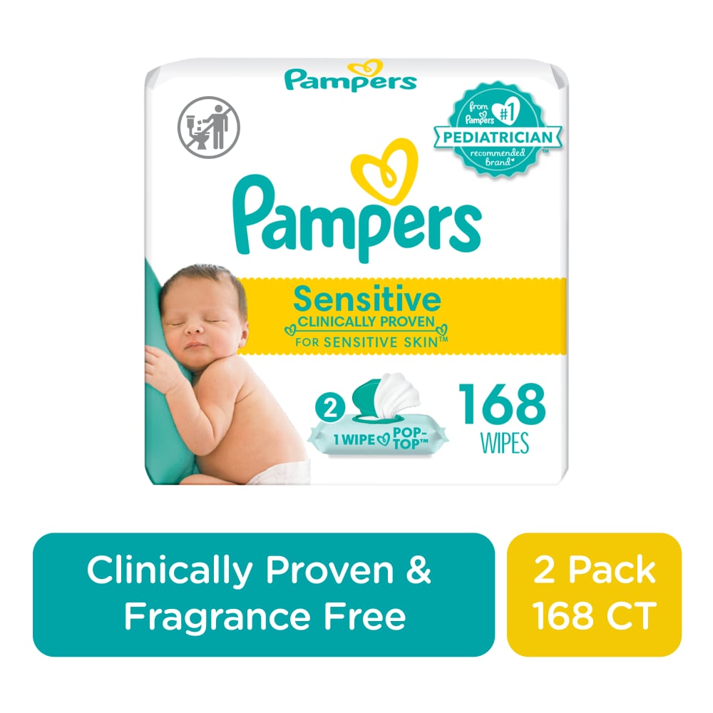 Pampers BW SENS 2X 84ctFIT 4/168 168 ct product package
