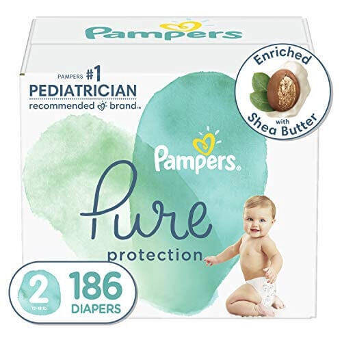 Pampers Pure S2 OMS 1/186 186 ct product package