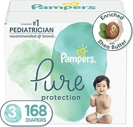 Pampers Pure S3 OMS 1/168 168 ct product package