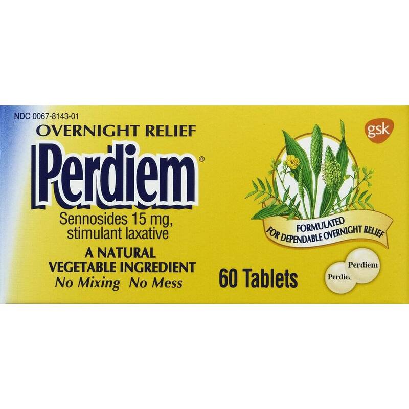 Perdiem Overnight Relief Stimulant Laxative — Sennosides 15 mg 60 tablets product package