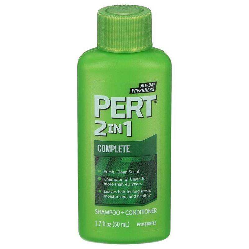 Pert 2 in 1 Complete Shampoo + Conditioner 1.7oz product package