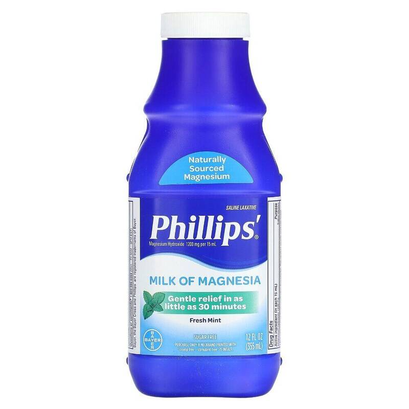 Phillips' Milk of Magnesia, Fresh Mint 12oz product package