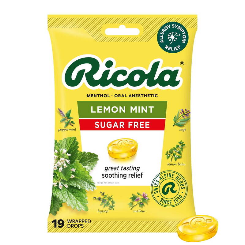 Ricola Sugar Free Lemon Mint Throat Drops 19ct product package