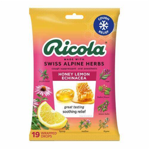 Ricola Honey Lemon with Echinacea Throat Drops 19ct product package