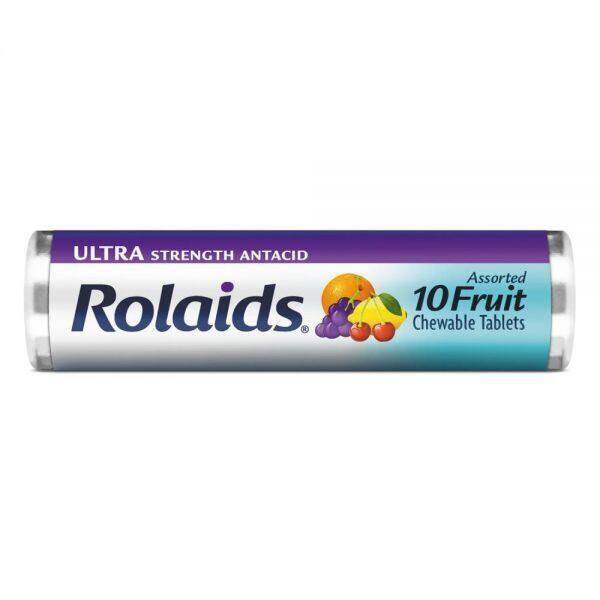 Rolaids Ultra Strength Assorted Fruit Antacid Chewable Tablets 10ct product package