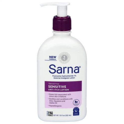 Sarna Sensitive Anti-Itch Lotion 7.5oz product package