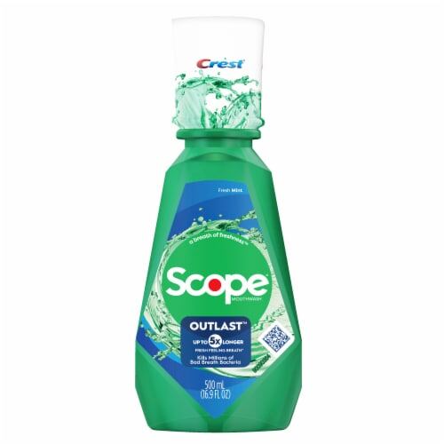 Scope Outlast Fresh Mint Mouthwash 500ml product package