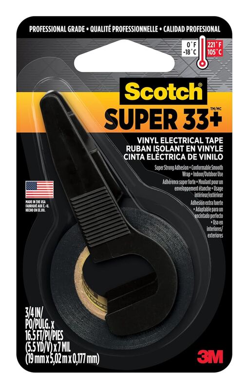 Scotch Super 33+ Vinyl Electrical Tape 3/4"x200" product package