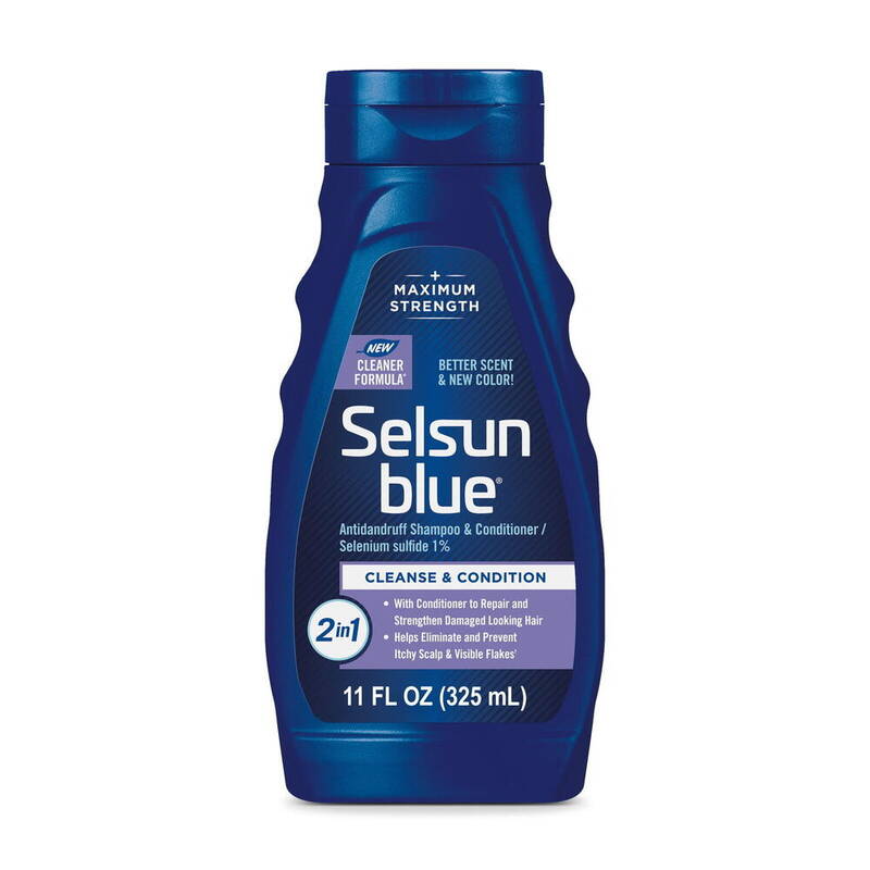 Selsun Blue 2-in-1 Maximum Strength Antidandruff Shampoo & Conditioner — Selenium Sulfide 1% 11 fl oz (325 mL) product package