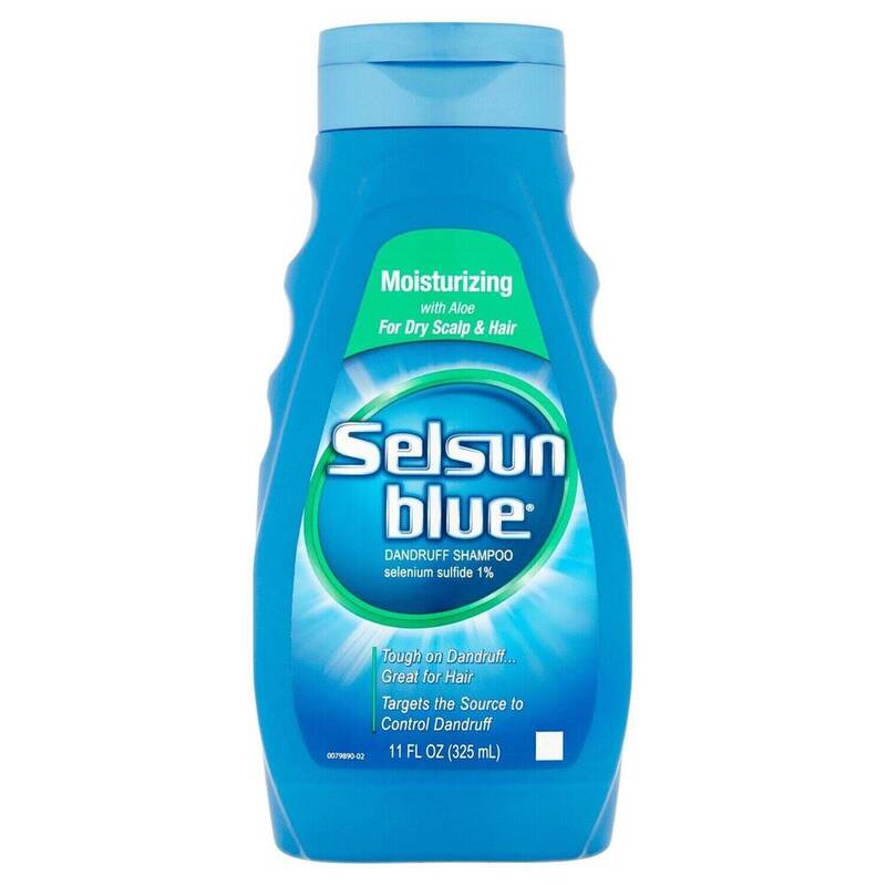 Selsun Blue Moisturizing Maximum Strength Antidandruff Shampoo with Aloe — Selenium Sulfide 1% 11 fl oz (325 mL) product package