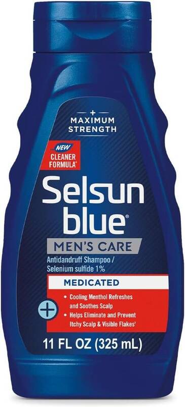 Selsun Blue Men’s Care Medicated Maximum Strength Antidandruff Shampoo — Selenium Sulfide 1% 11 fl oz (325 mL) product package