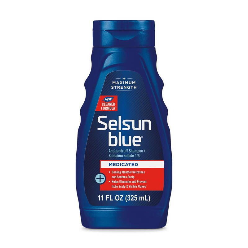 Selsun Blue Medicated Maximum Strength Antidandruff Shampoo — Selenium Sulfide 1% 11 fl oz (325 mL) product package