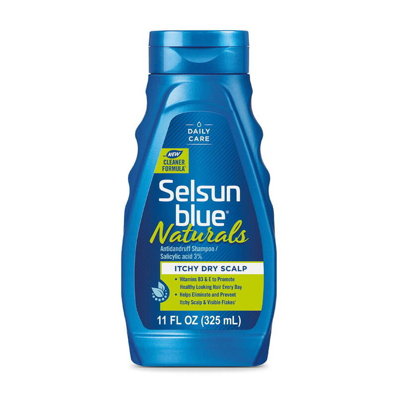 Selsun Blue Naturals Itchy Dry Scalp Antidandruff Shampoo — Salicylic Acid 3% 11 fl oz (325 mL) product package