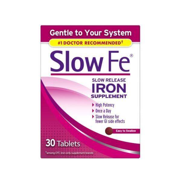 Slow Fe Slow-Release Iron Supplement — 45 mg Elemental Iron 30 tablets product package