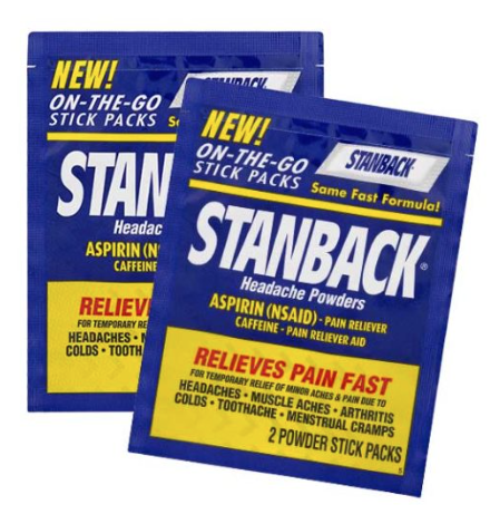 Stanback On-the-Go Headache Powders, 2 Powder Stick Packs 2ct product package