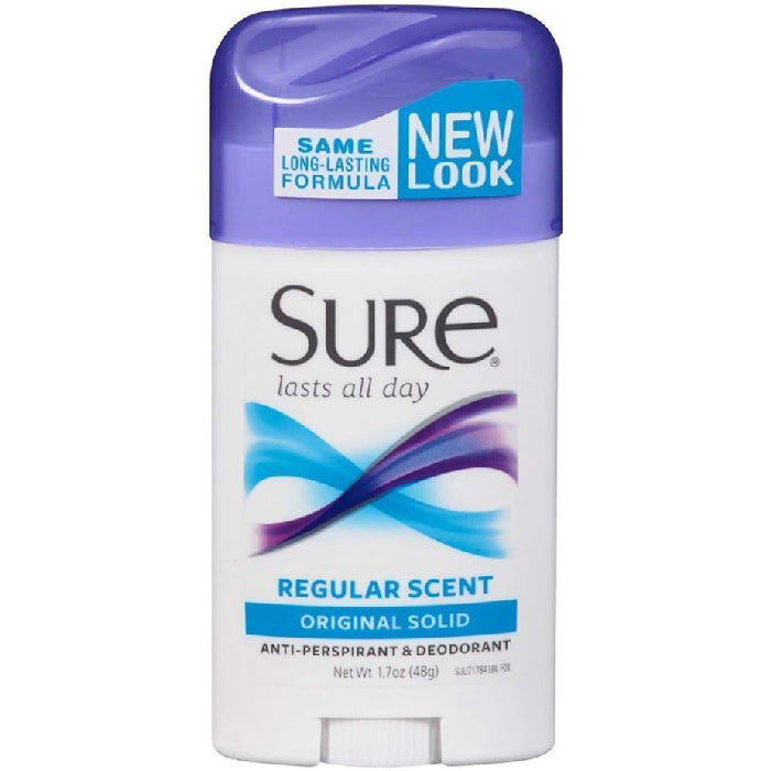 Sure Original Solid Antiperspirant & Deodorant, Regular Scent 1.7oz product package