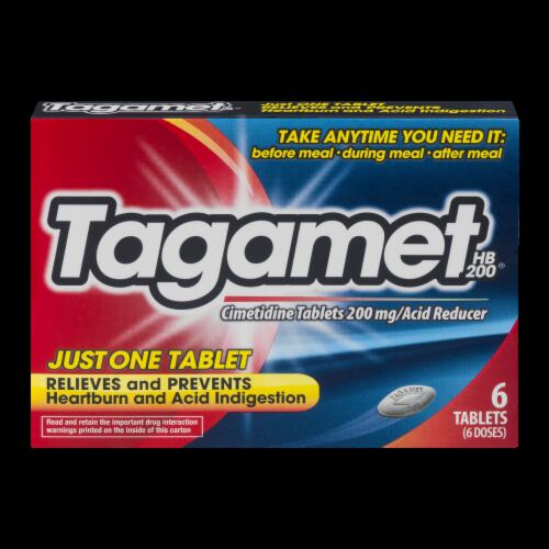 Tagamet HB 200 Cimetidine Acid Reducer, 6 Tablets 6ct product package