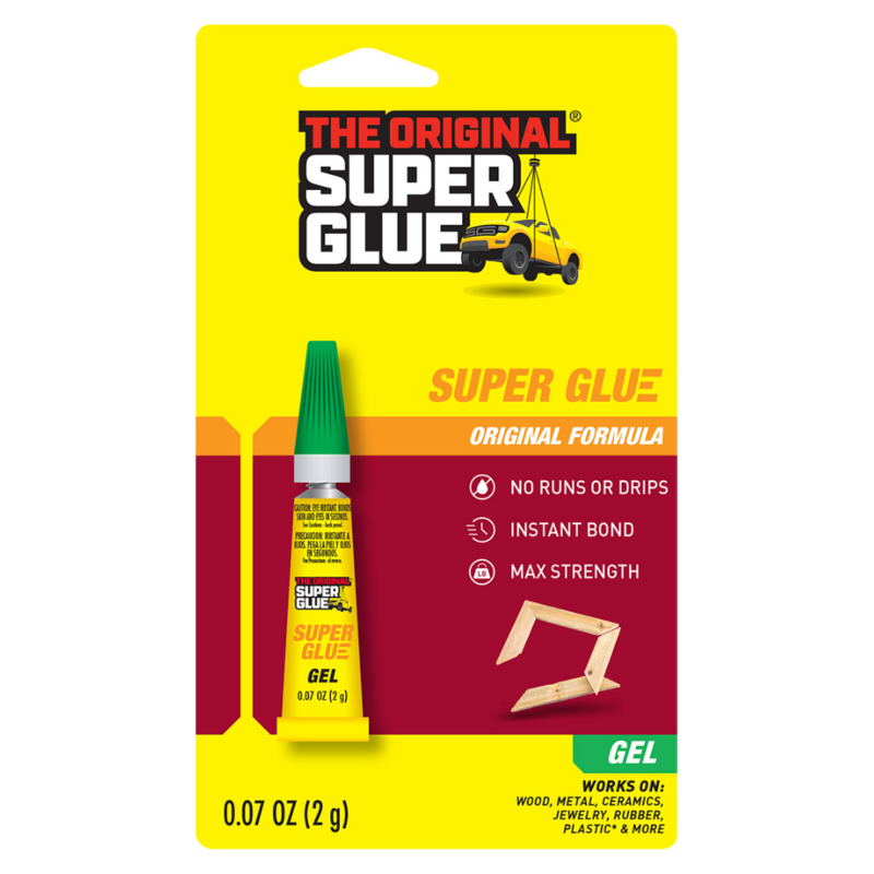 The Original Super Glue Gel, 2 g Tube 1pk product package