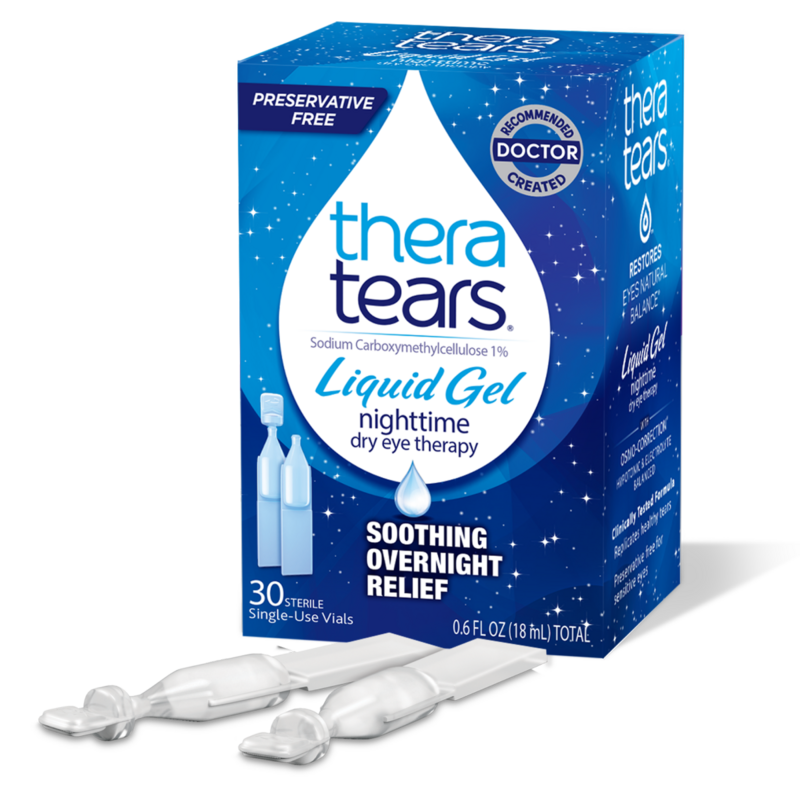 TheraTears Liquid Gel Nighttime Dry Eye Therapy, 30 Single-Use Vials 30ct product package