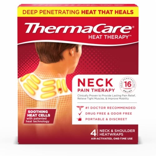 ThermaCare Neck, Shoulder & Wrist Pain Therapy HeatWraps 4ct product package