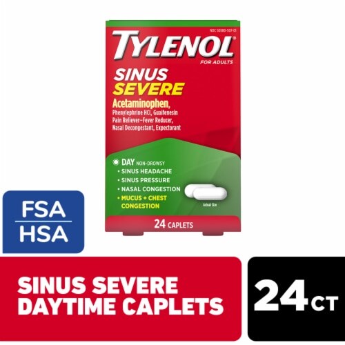 TYLENOL Sinus Severe Non-Drowsy Daytime Caplets 24ct product package