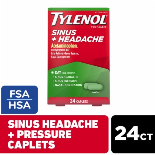 TYLENOL Sinus + Headache Non-Drowsy Daytime Caplets 24ct product package