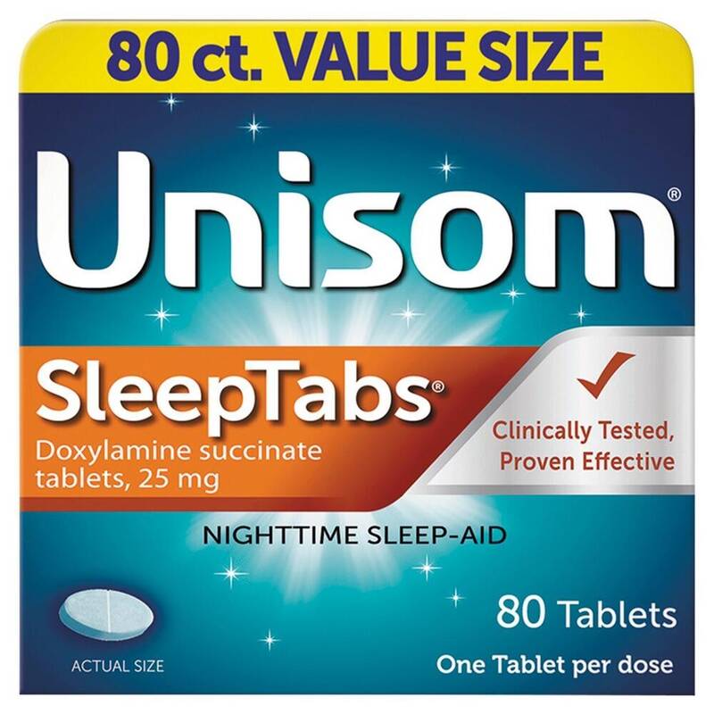 Unisom SleepTabs Nighttime Sleep-Aid, Doxylamine Succinate 25 mg, Value Size 80 tablets product package