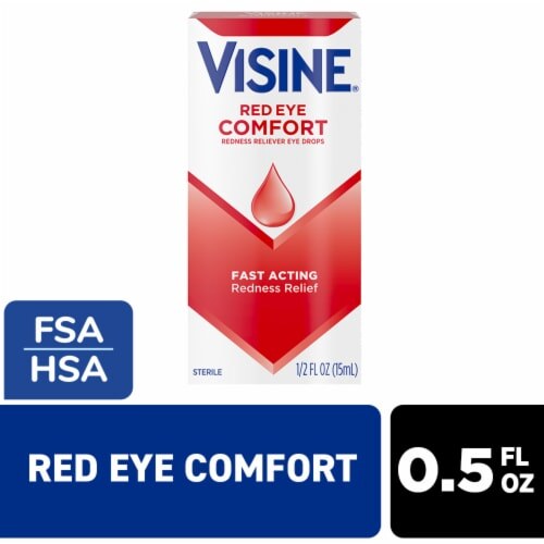 VISINE Red Eye Comfort Redness Relief Eye Drops .5oz product package
