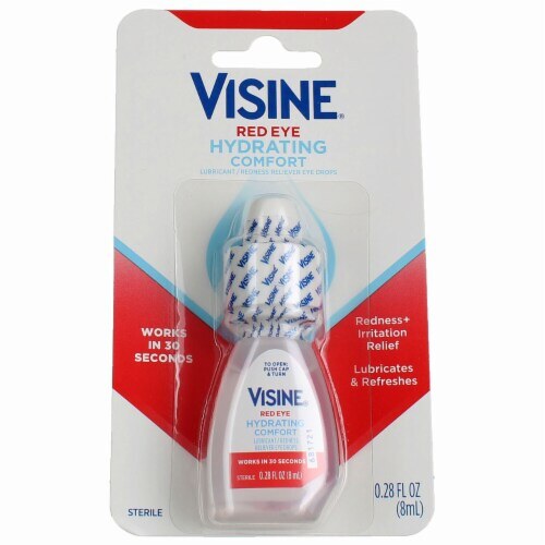 VISINE Red Eye Hydrating Comfort Eye Drops .28oz product package
