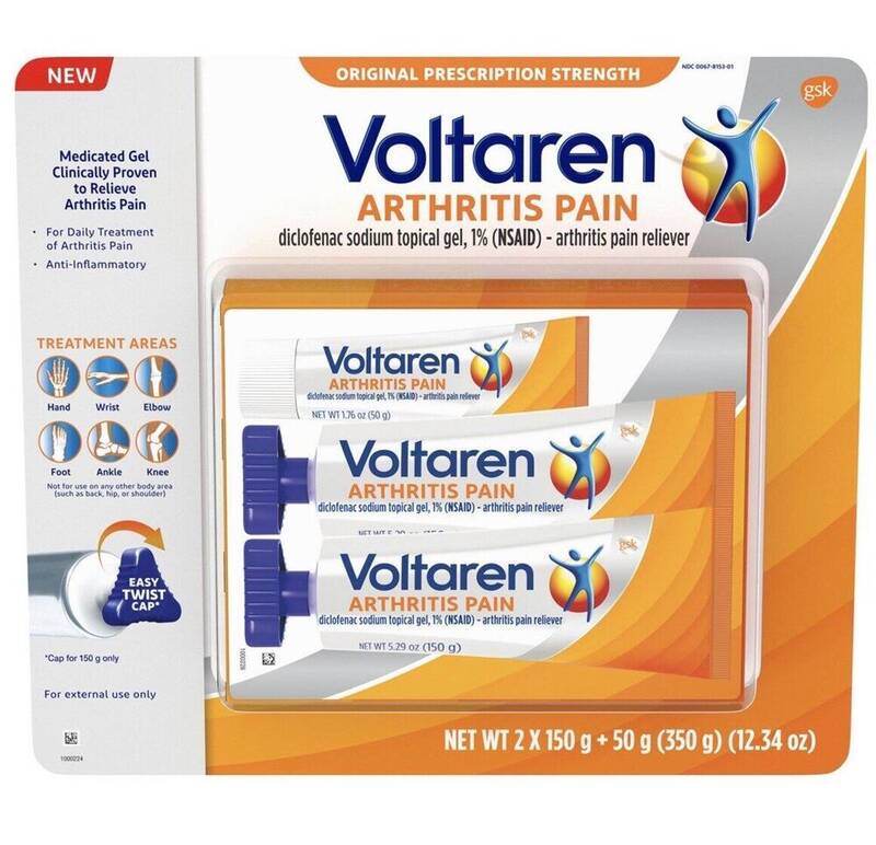Voltaren Arthritis Pain Topical Gel, Diclofenac Sodium 1%, Club Pack 2 × 150 g + 50 g · 350 g total product package