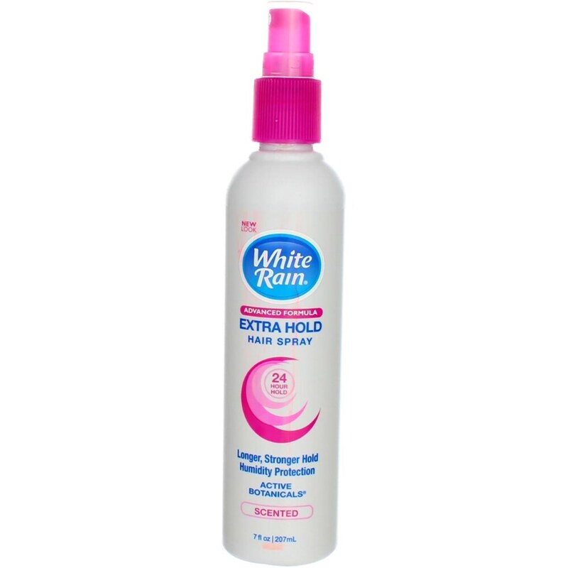 White Rain Extra Hold Non-Aerosol Hair Spray, Scented 7oz product package