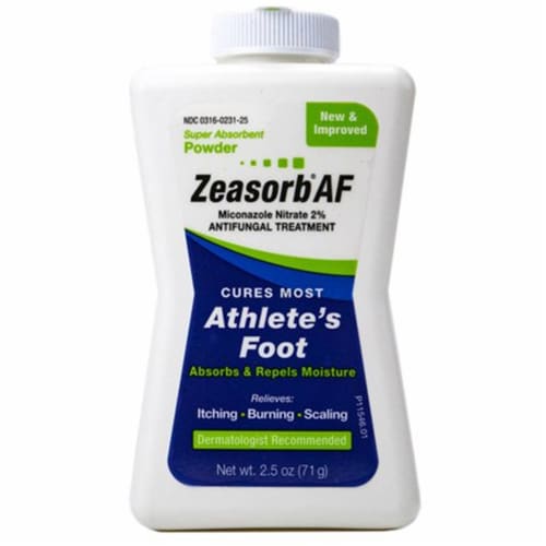 Zeasorb AF Athlete's Foot Antifungal Treatment Powder 2.5oz product package