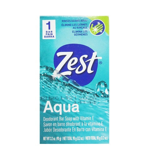Zest Aqua Deodorant Bar Soap with Vitamin E 3.2oz product package
