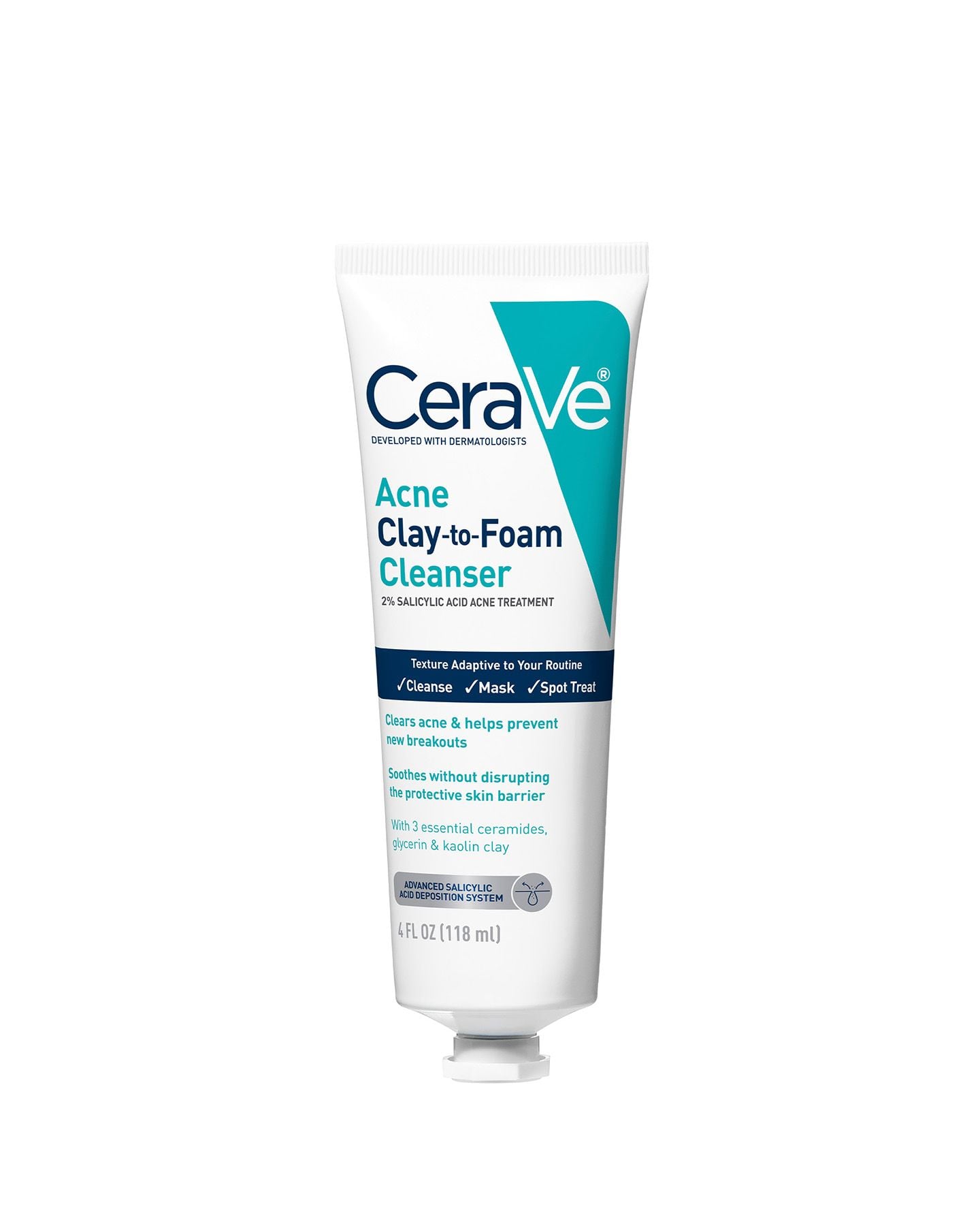 CeraVe Acne Clay-To-Foam Paste Cleanser & Mask 4voz product reference