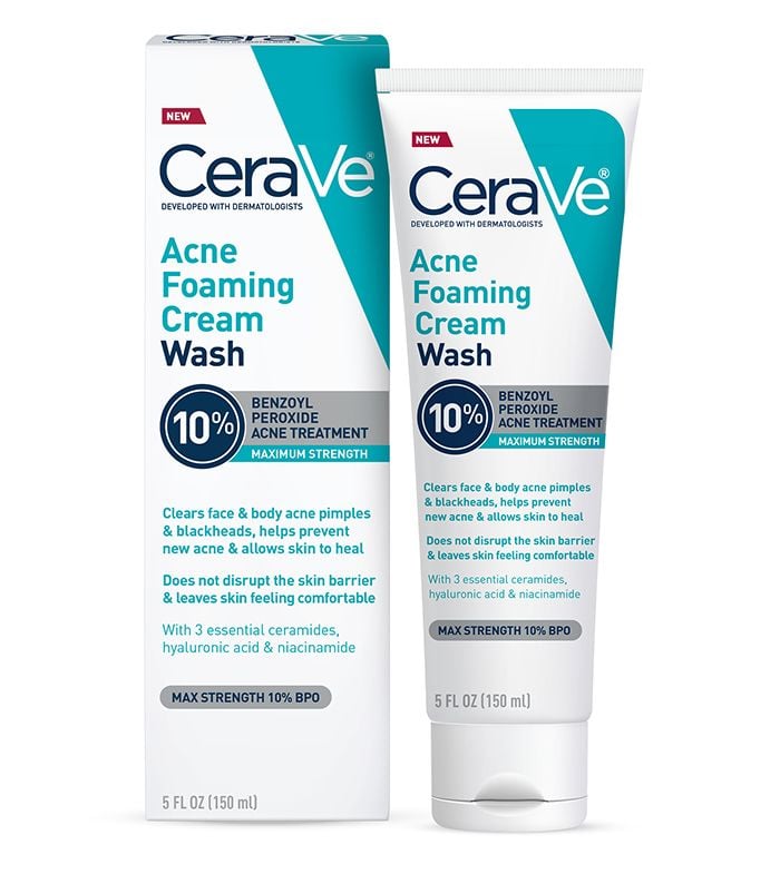 CeraVe Acne Foaming Cream Cleanser BPO 10% 5 oz product reference